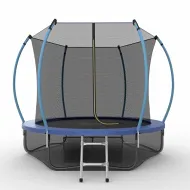 Батут для дачи EVO JUMP Internal 8ft (Blue) с внутренней сеткой и лестницей + нижняя сеть