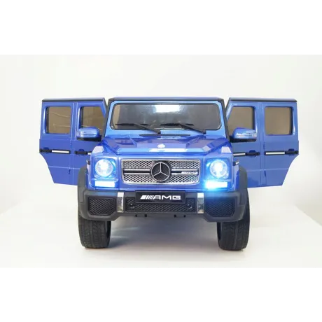 Электромобиль RiverToys Mercedes-Benz G65 AMG 4WD синий глянец - Фото 6