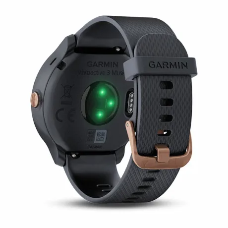 Умные часы с встроенным GPS Garmin VIVOACTIVE 3 MUSIC синий гранит - Фото 8