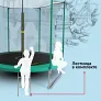 Батут Yamota Basic 8ft (244 см) с баскетбольным кольцом - Фото 5