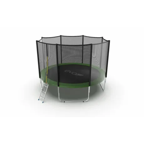 Батут с внешней сеткой и лестницей EVO JUMP External 12ft (Green) - Фото 2