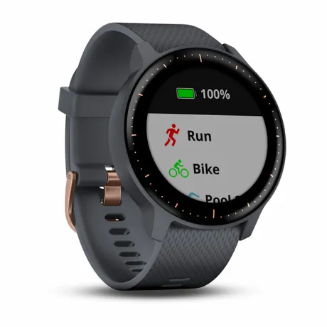 Умные часы с встроенным GPS Garmin VIVOACTIVE 3 MUSIC синий гранит - Фото 2