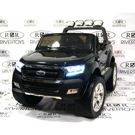 Электромобиль RiverToys NEW FORD RANGER 4WD (черный глянцевый) - Фото 2