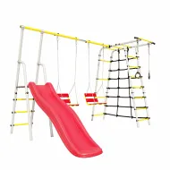 Дачный комплекс Богатырь Плюс 2 + ЦЕПНЫЕ качели Romana R 103.12.05 (белый/желтый)