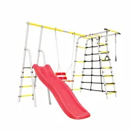 Дачный комплекс Богатырь + ЦЕПНЫЕ качели Romana R 103.07.04 (белый/желтый)