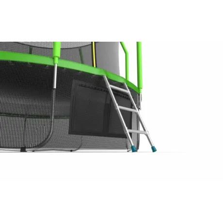Батут с внутренней сеткой и лестницей EVO JUMP Cosmo 12ft (Green) + нижняя сеть - Фото 5