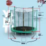 Батут Yamota Basic 8ft (244 см) с баскетбольным кольцом - Фото 11